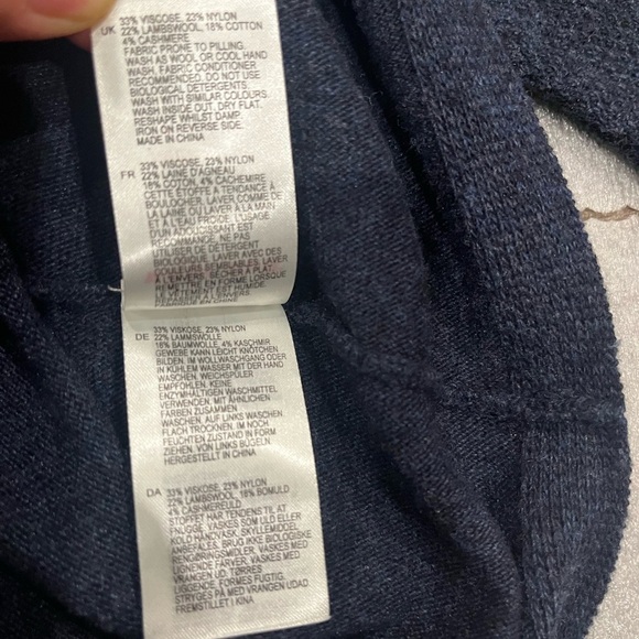 [UK12/US8]White Stuff Navy Long Sleeve Lamb Wool Cashmere Blend Knit Dress - Picture 7 of 10